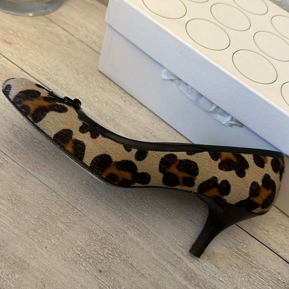 Boden Calf Hair Leopard Print Patent trim Heels EU 40 Size 9 - Picture 8 of 10